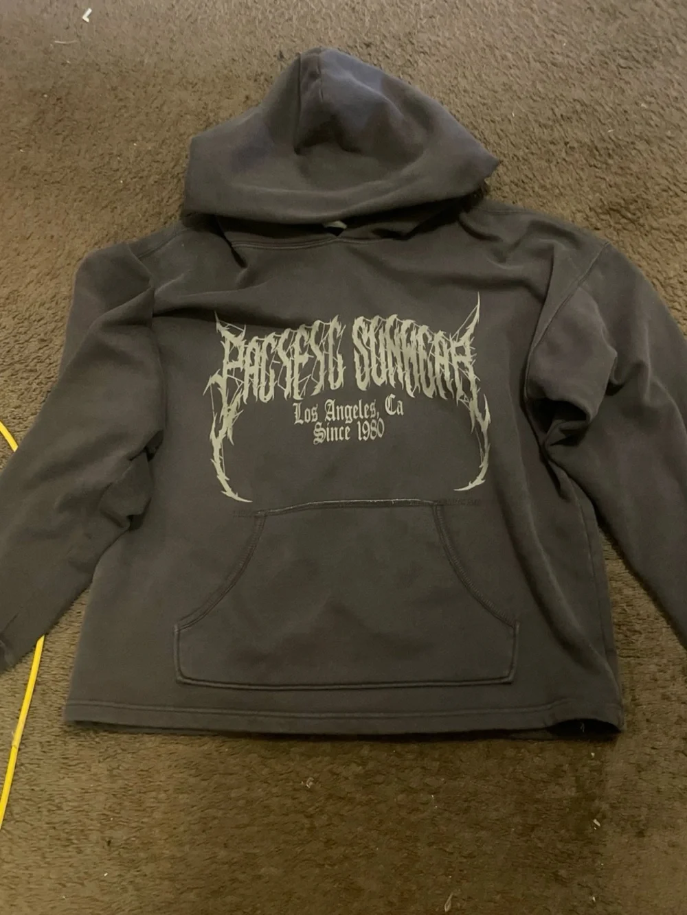 Black Graphic Pullover Hoodie - Men
